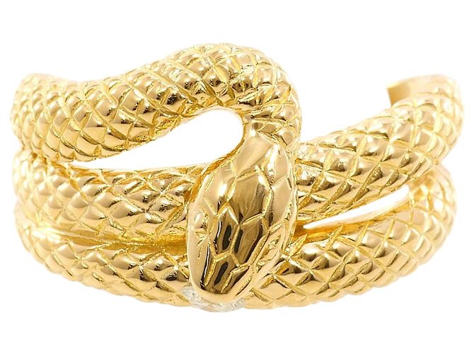Autre Marque 18K Gelbgold-Ring mit Diamant Golden