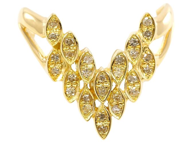 Autre Marque 18K Gelbgold-Ring mit Diamant Golden