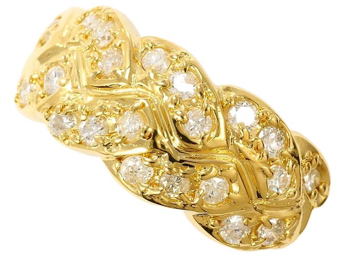 Autre Marque 18K Gelbgold-Ring mit Diamant Golden
