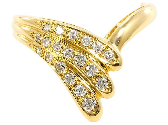 Autre Marque 18K Gelbgold-Ring mit Diamant Golden