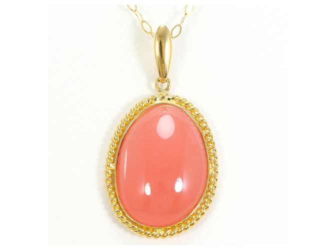 Autre Marque Collana in oro giallo 18K con cornalina D'oro