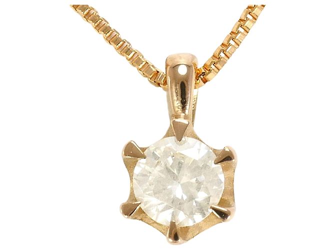 Autre Marque Colar de ouro rosa 18K e diamantes Dourado