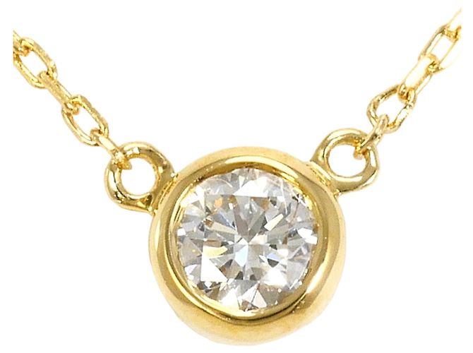 Autre Marque Collar de oro amarillo de 18K y diamantes Dorado
