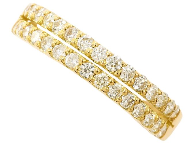 Autre Marque 18K Gelbgold-Ring mit Diamant Golden