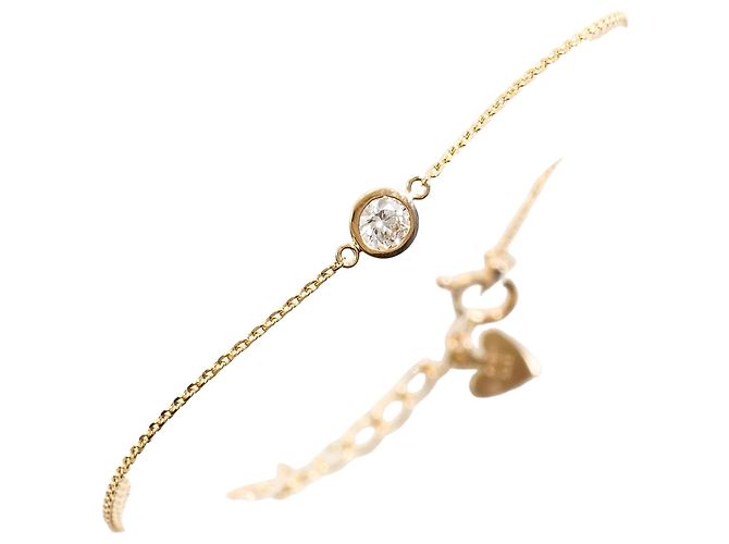 Autre Marque Pulseira de berloques em ouro rosa 18K e diamantes Dourado