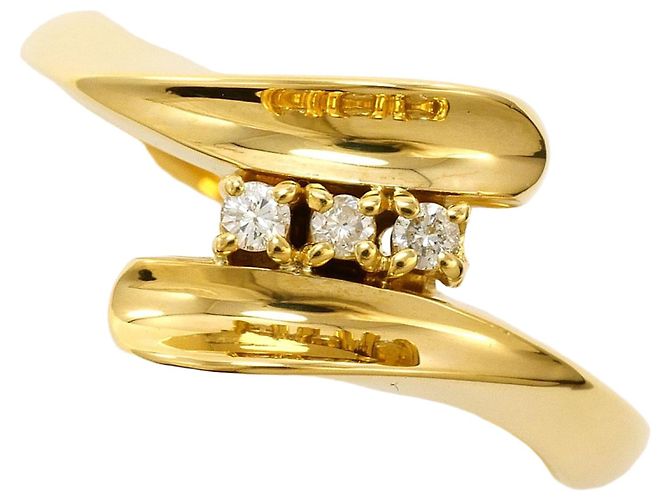 Autre Marque 18K Gelbgold Diamantring Golden