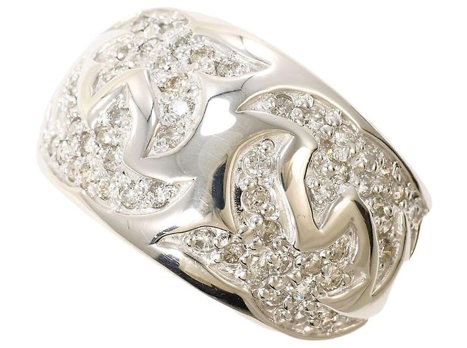 Autre Marque 18K Weißgold-Ring mit Diamant Golden