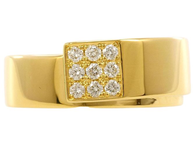 Autre Marque 18K Gelbgold-Ring mit Diamant Golden