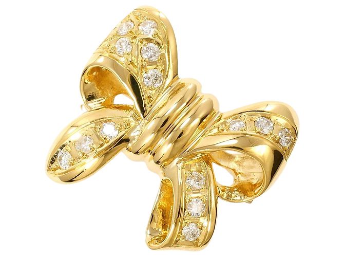 Autre Marque 18K Gelbgold-Ring mit Diamant