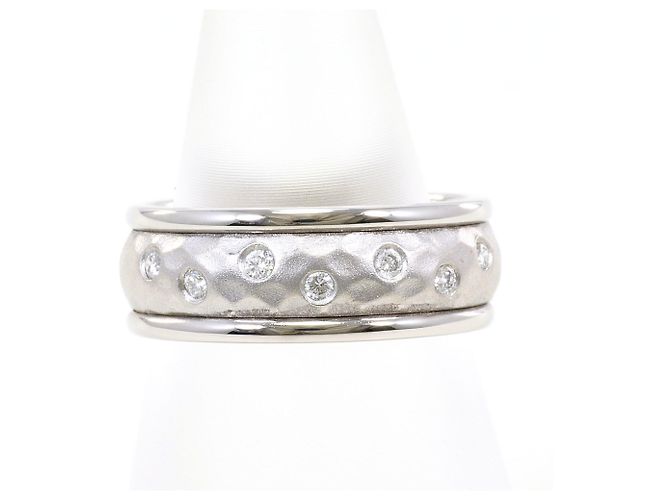 Autre Marque 18K Weißgold-Ring mit Diamant Golden