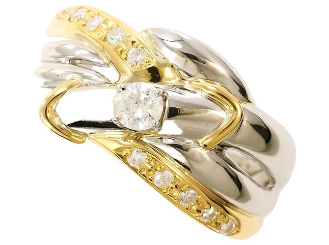 Autre Marque PT900 Platin- und 18K Gelbgold Ring Golden