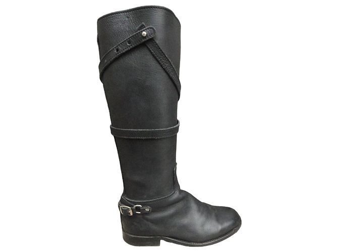 La Botte Gardiane Botas altas de cuero negro