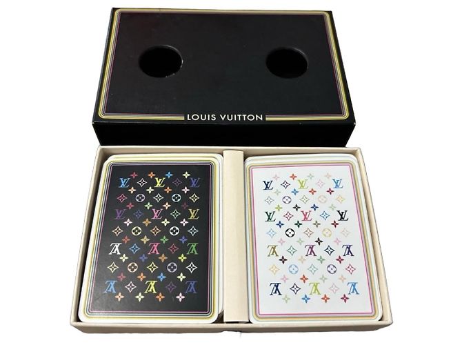 Louis Vuitton x Takashi Murakami Carte da Gioco Nero Bianco Multicolore Monogramma