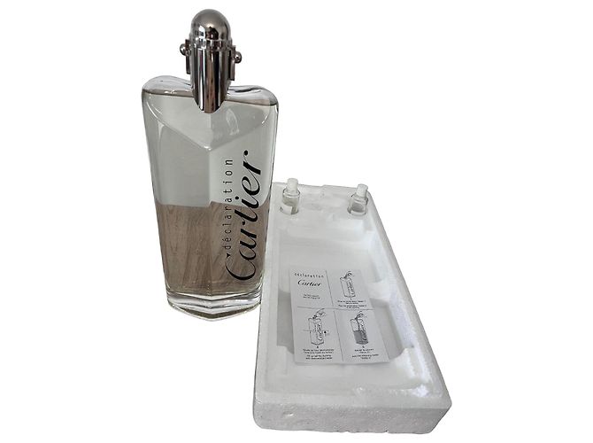 Cartier Déclaration Giant Perfume Factice Display Bottle Silvery White Metallic