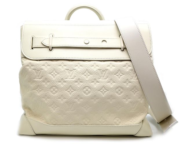 Sac à l'épaule Louis Vuitton Steamer PM Blanc