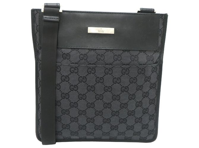 Borsa a tracolla Gucci GG Canvas Nera Nero
