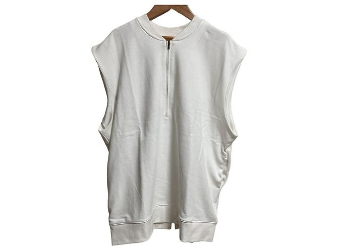 Autre Marque Pullover de Fleece Francês com Meio Zip GALLARDAGALANTE Branco