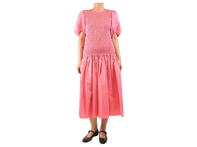 Derek Lam 10 Crosby Rosa gera dites Midikleid - Größe UK 8 Pink