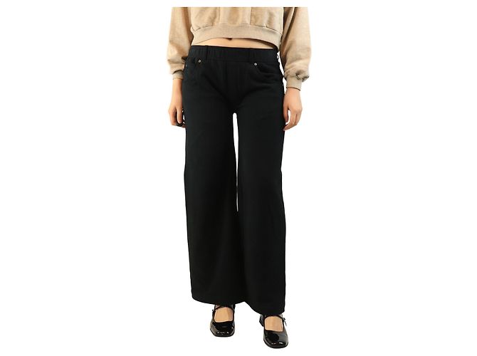 Brunello Cucinelli Schwarze weite Baumwollhose - Größe S