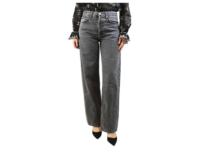 Agolde Vaqueros de pierna ancha gris lavado - talla UK 8