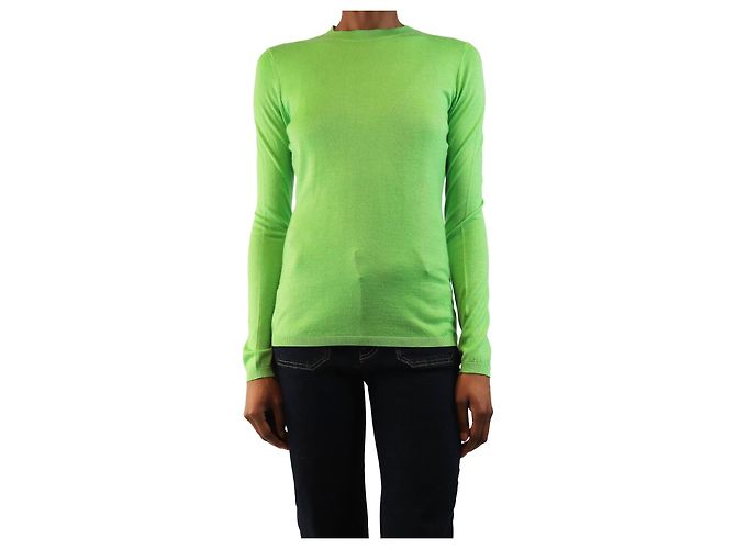 Gabriela Hearst Feinstrickpullover Limettengrün - Größe S