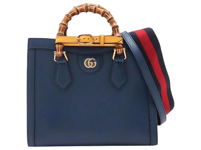 Gucci Borsa a tracolla Diana in bambù blu