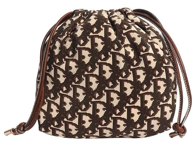 Autre Marque Dark brown logo bag