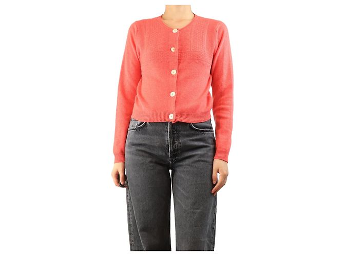 Autre Marque Rosa Kaschmir-Cardigan - Größe UK 12 Pink