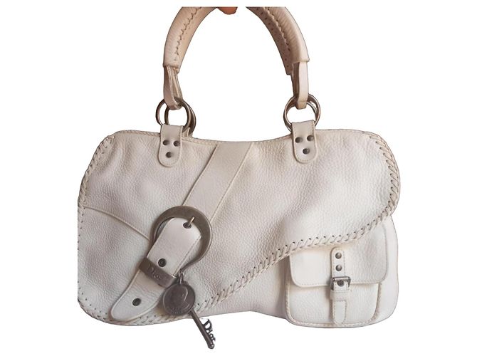Borsa Dior in pelle bianca Bianco