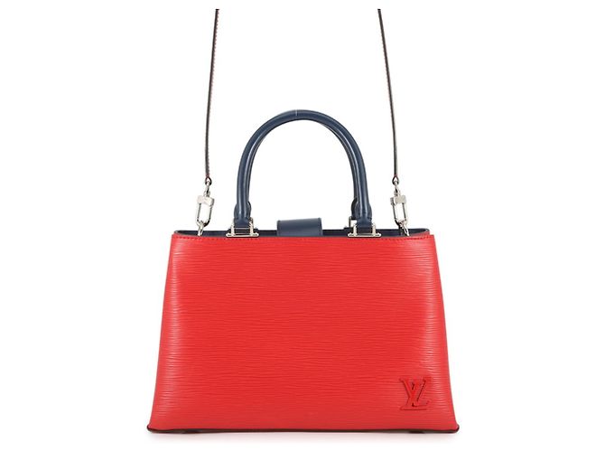 Borsa Louis Vuitton Epi Cléber PM Rosso Blu navy