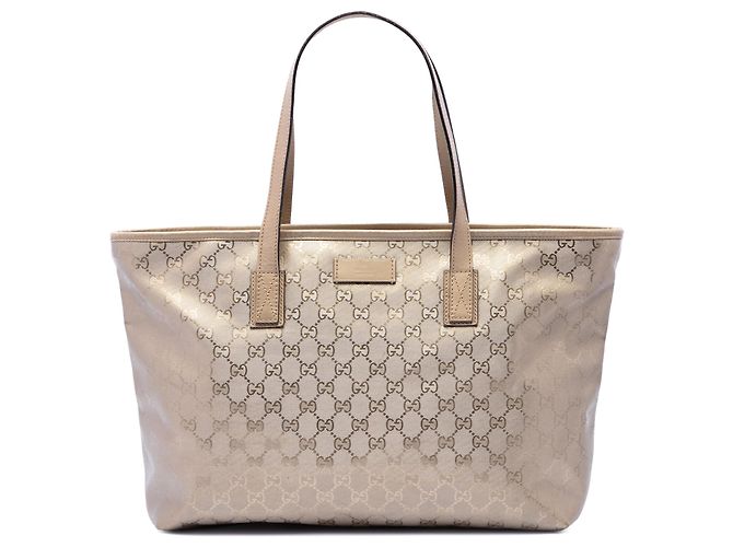 Gucci Gold Medium GG Imprime Tote Golden