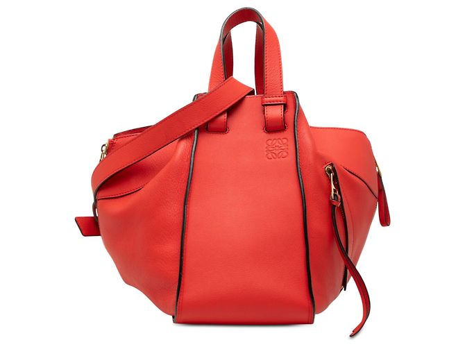 Bolso Hammock LOEWE en piel de becerro rojo Small Roja