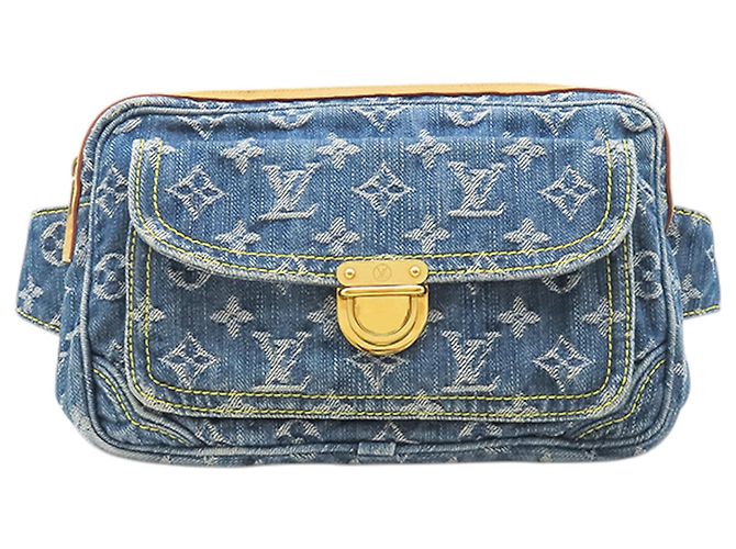 Louis Vuitton Blue Monogram Denim Gürteltasche Blau