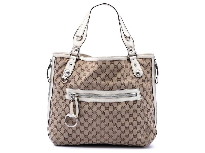 Tote Gucci Beige GG Canvas Icon Bit Zip