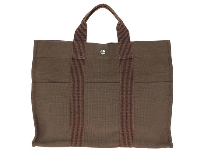 Hermès Borsa Tote Hermes Herline MM Marrone