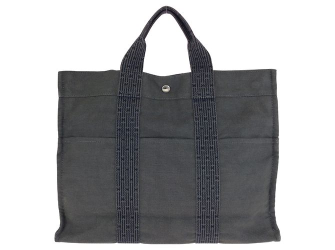 Hermès Hermes Herline MM Tote Bag Grau Braun
