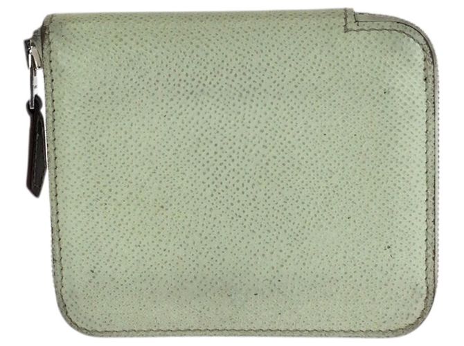 Hermès Monedero de cuero Epsom verde claro Hermes