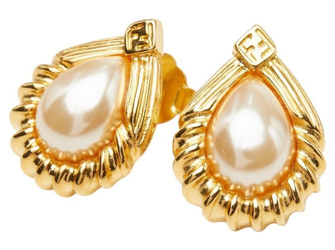 Orecchini a lobo Fendi Vintage Drop Stud D'oro