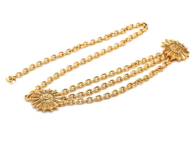 Timeless Chanel Coco Mark vergoldeter Kettengürtel Golden