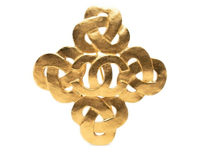 Spilla Chanel Vintage Coco Mark D'oro