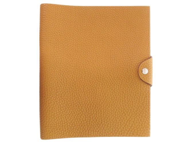 Hermès Hermes Ulysses MM Togo Leather Notebook Cover Brown