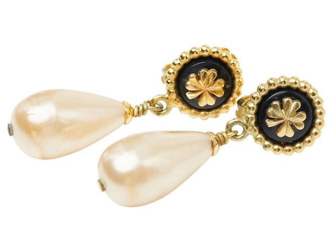Orecchini Chanel Gold Plated Clover D'oro