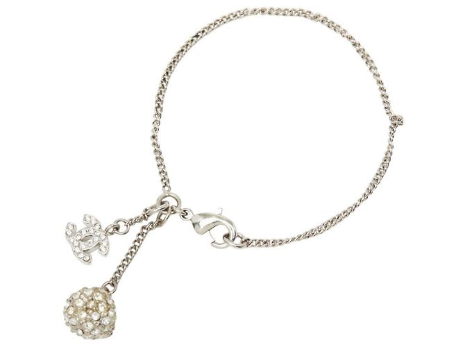 Bracciale con charm Chanel Coco Mark Argento