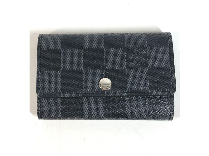 Louis Vuitton Damier Graphite Multicles 6 Key Case Preto