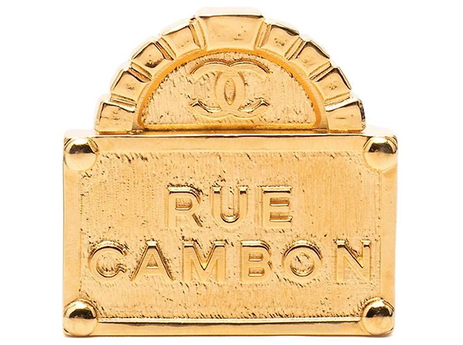 Chanel Coco Mark Rue Cambon Brosche Golden