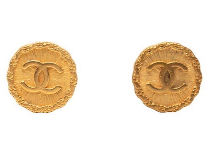 Orecchini a clip Chanel Vintage Coco Mark D'oro