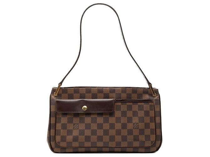 Bolsa de ombro Louis Vuitton Damier Aubagne Marrom