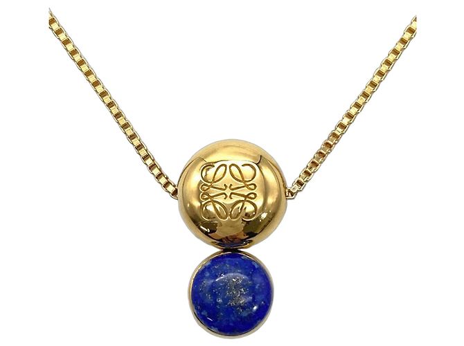 Colar Pebble da Loewe com Lapis Lazuli Prata