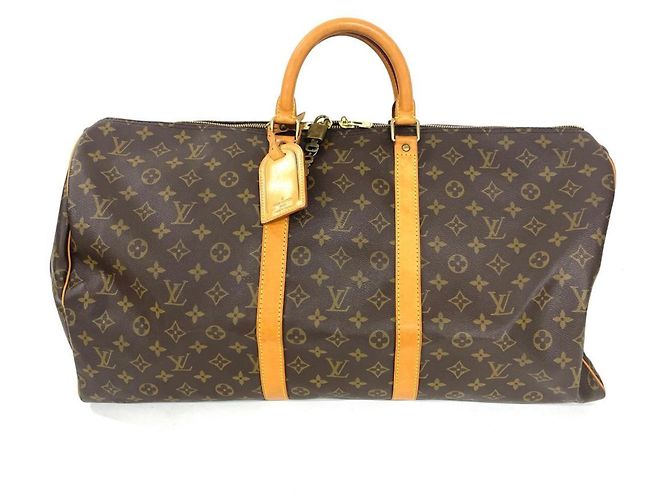 Sac Boston Louis Vuitton Keepall 55 Marron