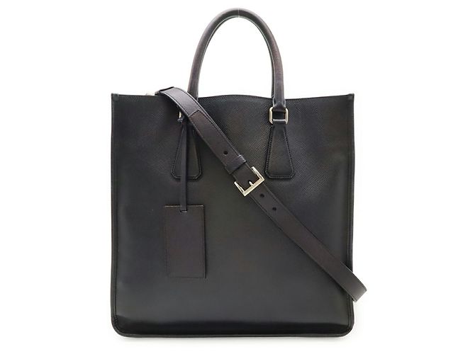 Bolsa Tote Prada Triangle Saffiano Azul marinho
